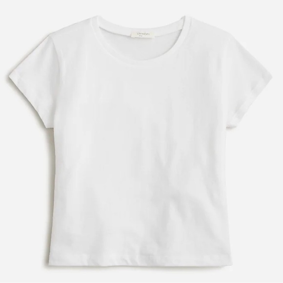 NWT Crewcuts Girls Shrunken T- Shirt in Vintage Jersey. White Size XL (12-14) - Picture 4 of 5
